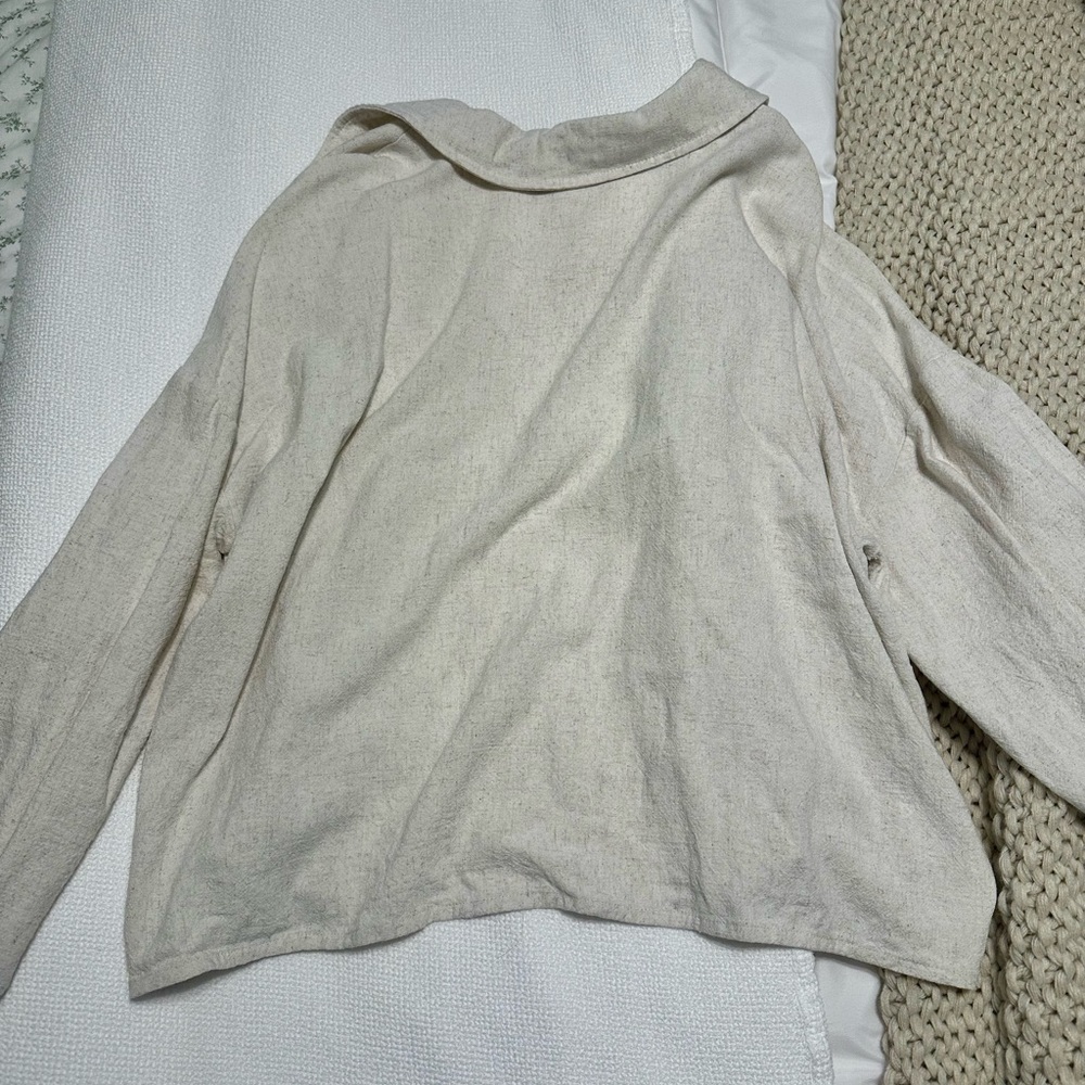 Cream Button-Up Shirt - Picture 2 of 4